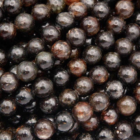 Dark Brown Biotite Mica Beads.