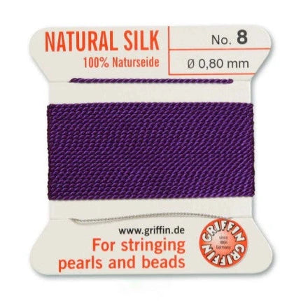 Griffin 100% Natural Purple Silk Thread.