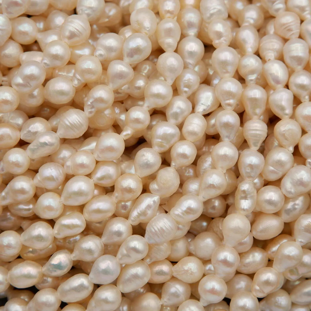 Freshwater Pearl · Baroque · White · 5.5mm, Tejas Beads, Beads