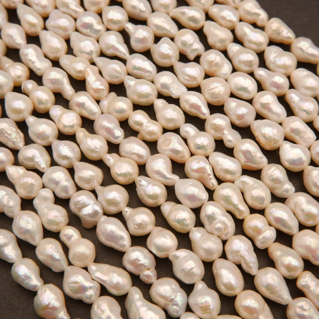 Freshwater Pearl · Baroque · White · 7.5mm, Tejas Beads, Beads