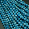 Blue apatite beads.