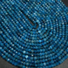 Blue apatite rondelle beads.