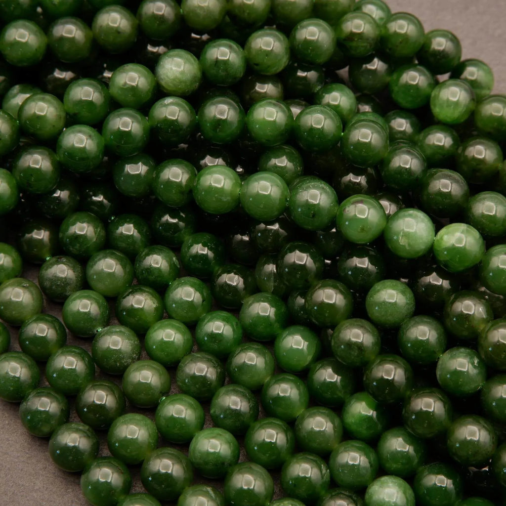 Green Jade · Smooth · Round · 8mm, 8.8mm, Tejas Beads, Beads