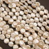 Freshwater Pearl · Coin · White · 10mm, Tejas Beads, Beads