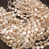 Freshwater Pearl · Coin · White · Graduated 10mm to 12mm, Tejas Beads, Beads