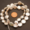 Freshwater Pearl · Coin · White · Graduated 10mm to 12mm, Tejas Beads, Beads