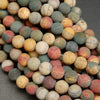 Green, red, and yellow red creek jasper beads.