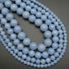 Light Blue Angelite Beads for Jewelry Making