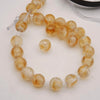 Citrine · Smooth · Round · 6mm, 8mm, 10mm · Large Hole · 1/2 Strand, Tejas Beads, Beads