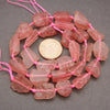 Strawberry Quartz · Rough Raw · Nugget · 10mm, Tejas Beads, Beads