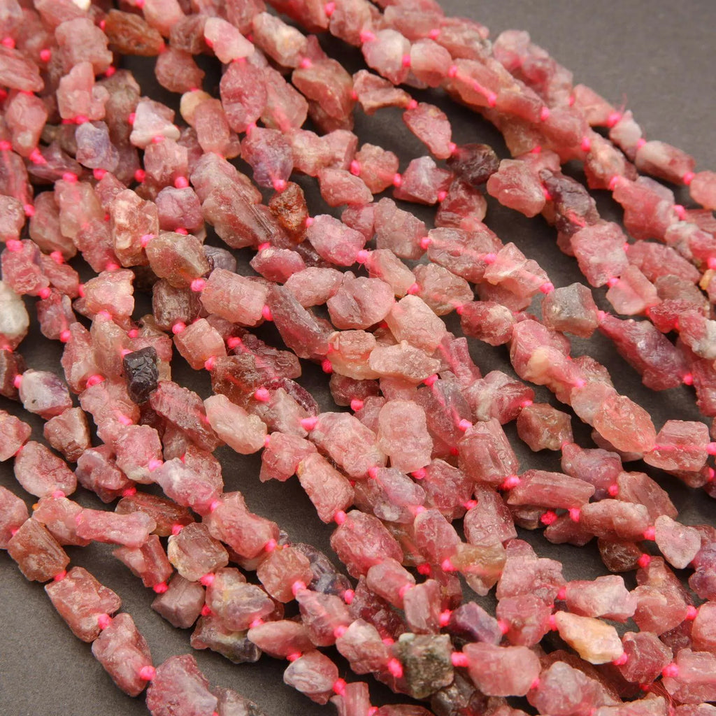 Pink Tourmaline · Rough Raw · Nugget · 7mm, Tejas Beads, Beads