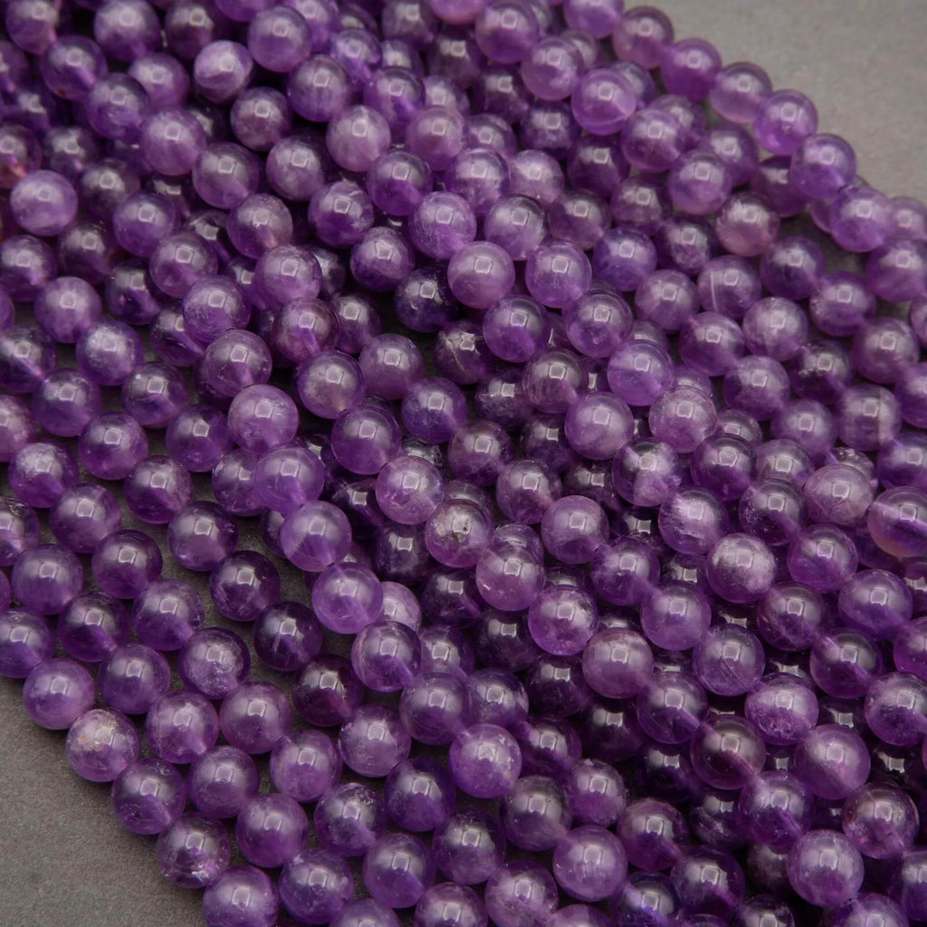 Amethyst · Smooth · Round · 4mm, 6mm, 8mm, Tejas Beads, Beads