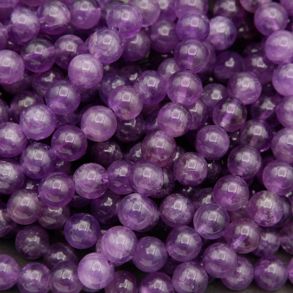 Amethyst · Smooth · Round · 4mm, 6mm, 8mm, Tejas Beads, Beads