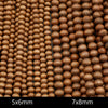 Brown Wood · Matte · Rondelle · 6mm, 8mm · Large Hole, Tejas Beads, Beads