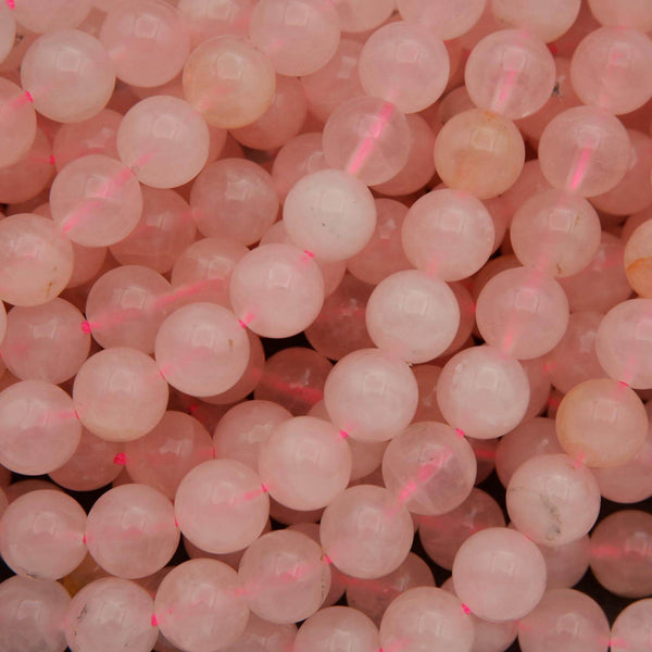 Madagascar Rose Quartz · Smooth · Round · 6mm, 8mm, 10mm, Tejas Beads, Beads