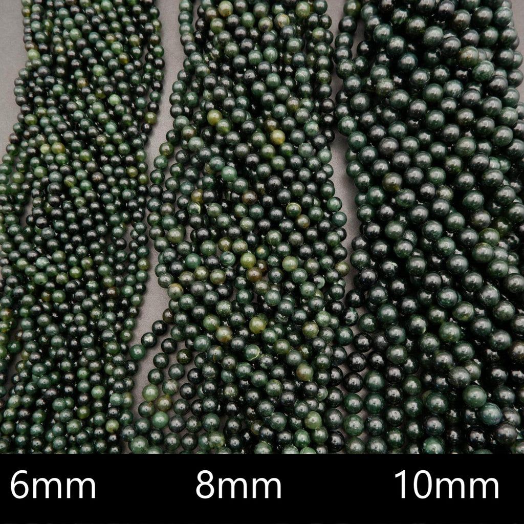 Green Jade · Smooth · Round · 6mm, 8mm, 10mm, Tejas Beads, Beads