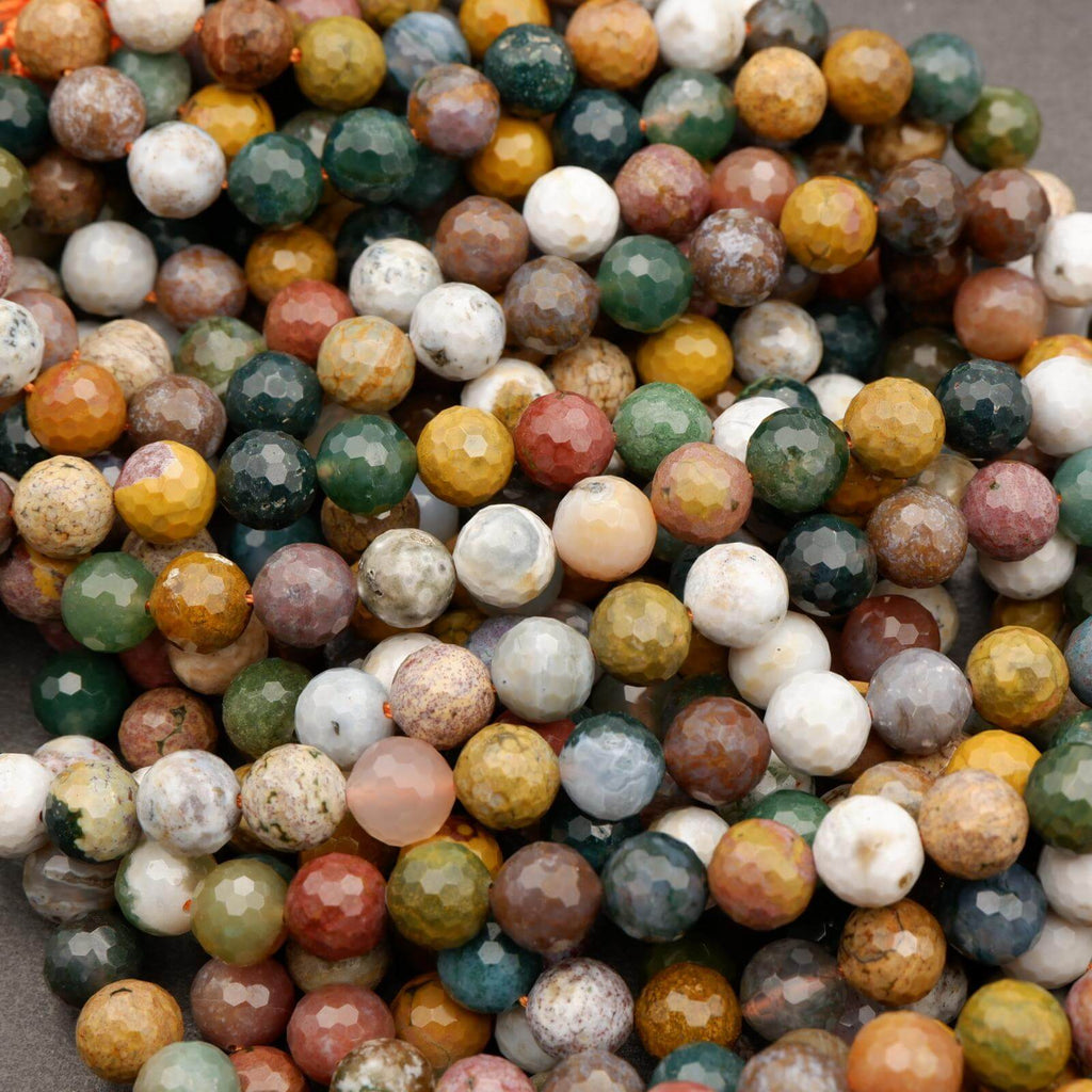 Ocean Jasper · Faceted · Round ·  6mm, 8mm, 10mm, Tejas Beads, Beads