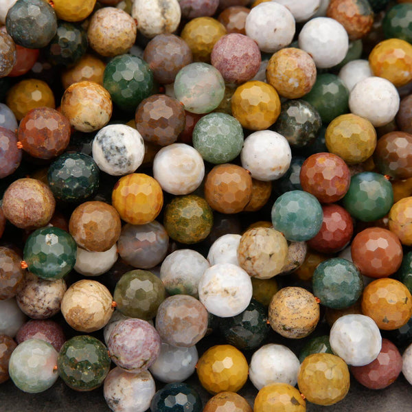 Ocean Jasper · Faceted · Round ·  6mm, 8mm, 10mm, Tejas Beads, Beads