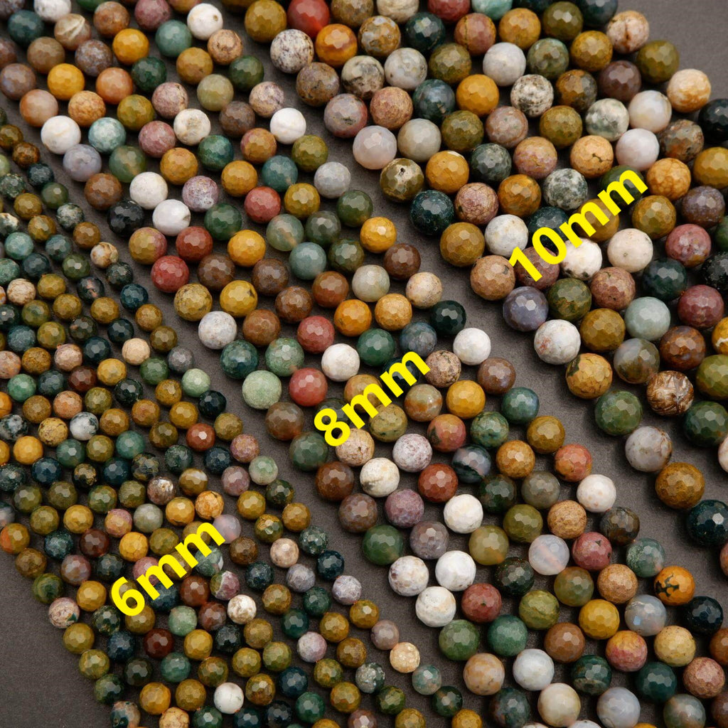 Ocean Jasper · Faceted · Round ·  6mm, 8mm, 10mm, Tejas Beads, Beads