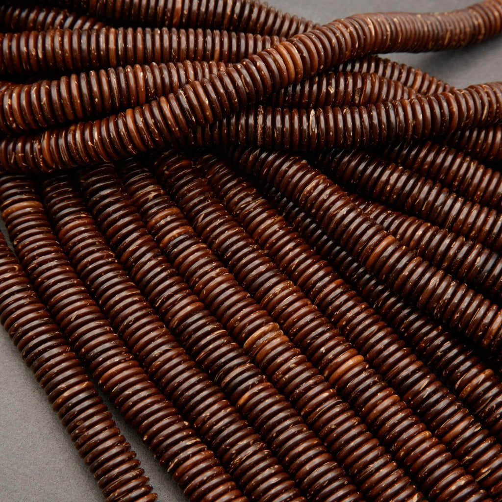 Coconut Shell · Smooth · Disk · 6mm, 8mm, 10mm, 12mm, Tejas Beads, Beads