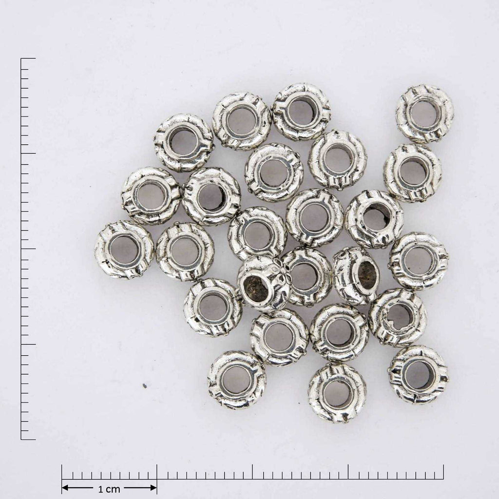 Silver Band Bead Jewelry Findings.