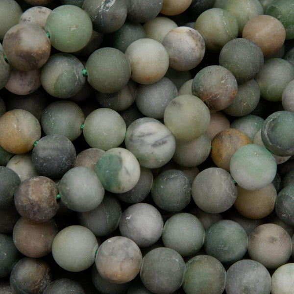 Green Nephrite Jade Round Gemstone Beads - Full strand – Estate Beads &  Jewelry