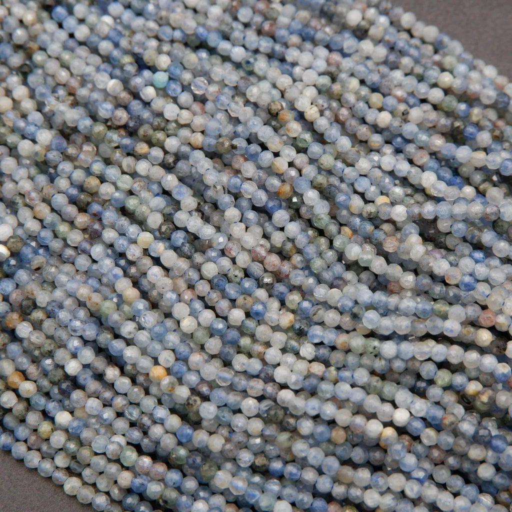 South African Kyanite · Microfaceted · Round · 2mm, Tejas Beads, Beads