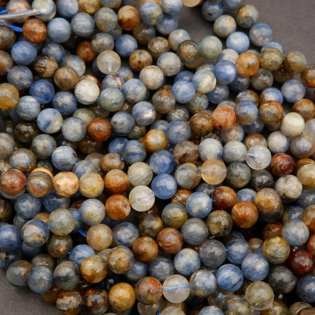 Sunset Blue Kyanite · Smooth · Round · 6mm, 8mm, 10mm, Tejas Beads, Beads