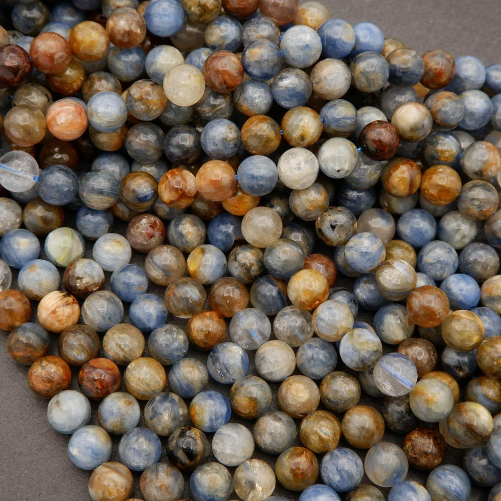 Sunset Blue Kyanite · Smooth · Round · 6mm, 8mm, 10mm, Tejas Beads, Beads