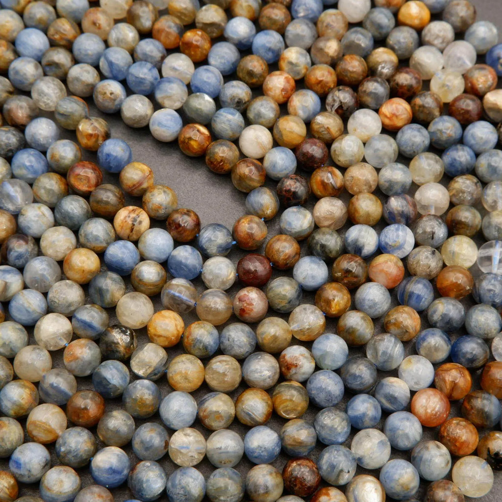 Sunset Blue Kyanite · Smooth · Round · 6mm, 8mm, 10mm, Tejas Beads, Beads