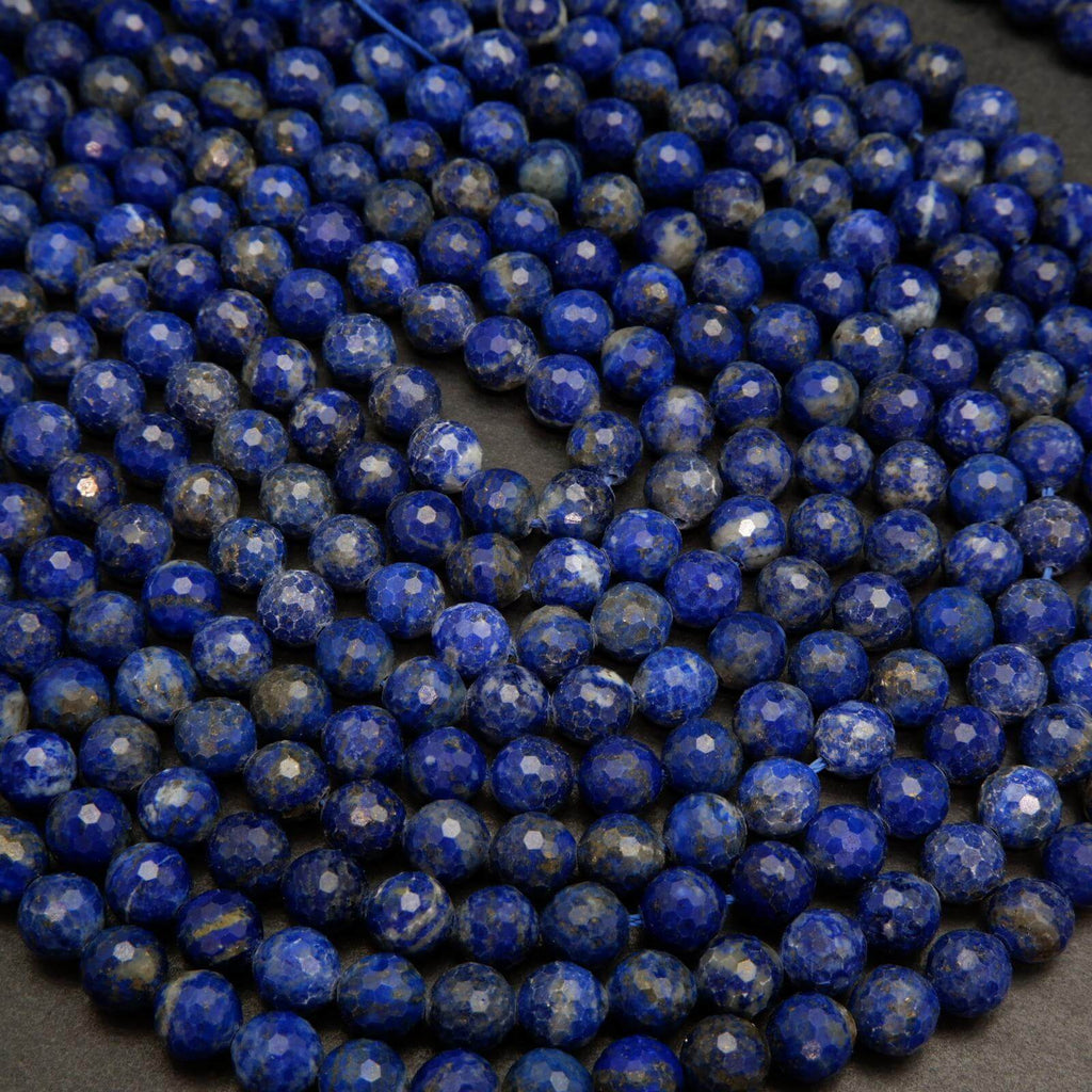 Lapis Lazuli Beads - 8mm Round AA Grade  (Smooth & High Polished for  Jewelry Making)