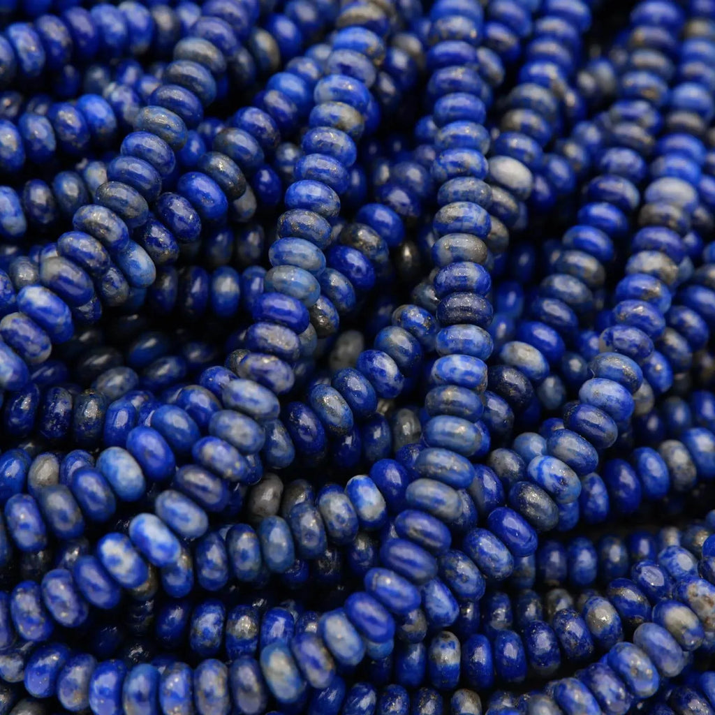 Lapis Lazuli · Smooth · Rondelle · 2x4mm, Tejas Beads, Beads