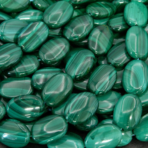 Malachite · Smooth · Oval · 10x14mm, Tejas Beads, Beads