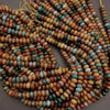 Faceted Rondelle ocean jasper beads.