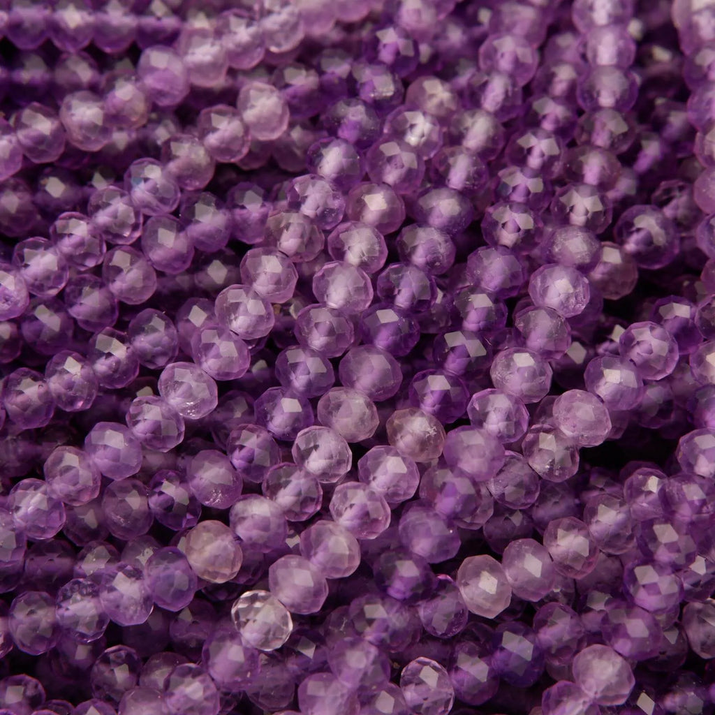 Amethyst · Ombre  · Microfaceted · Rondelle · 3x4mm, Tejas Beads, Beads