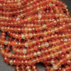 Faceted Orange Carnelian Beads.