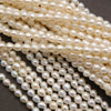 Freshwater Pearl A · Baroque Semi Round · White · 3mm, Tejas Beads, Beads