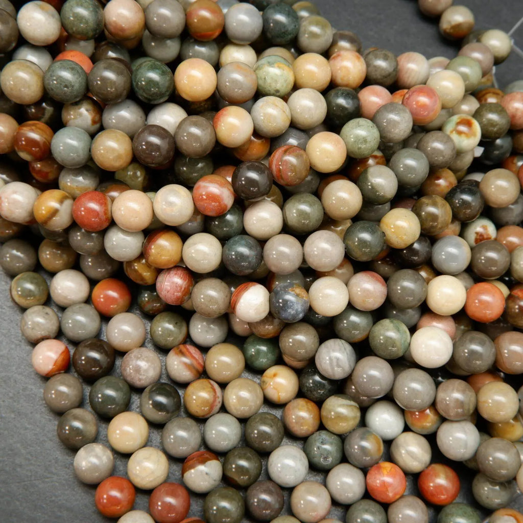 Polychrome jasper beads.