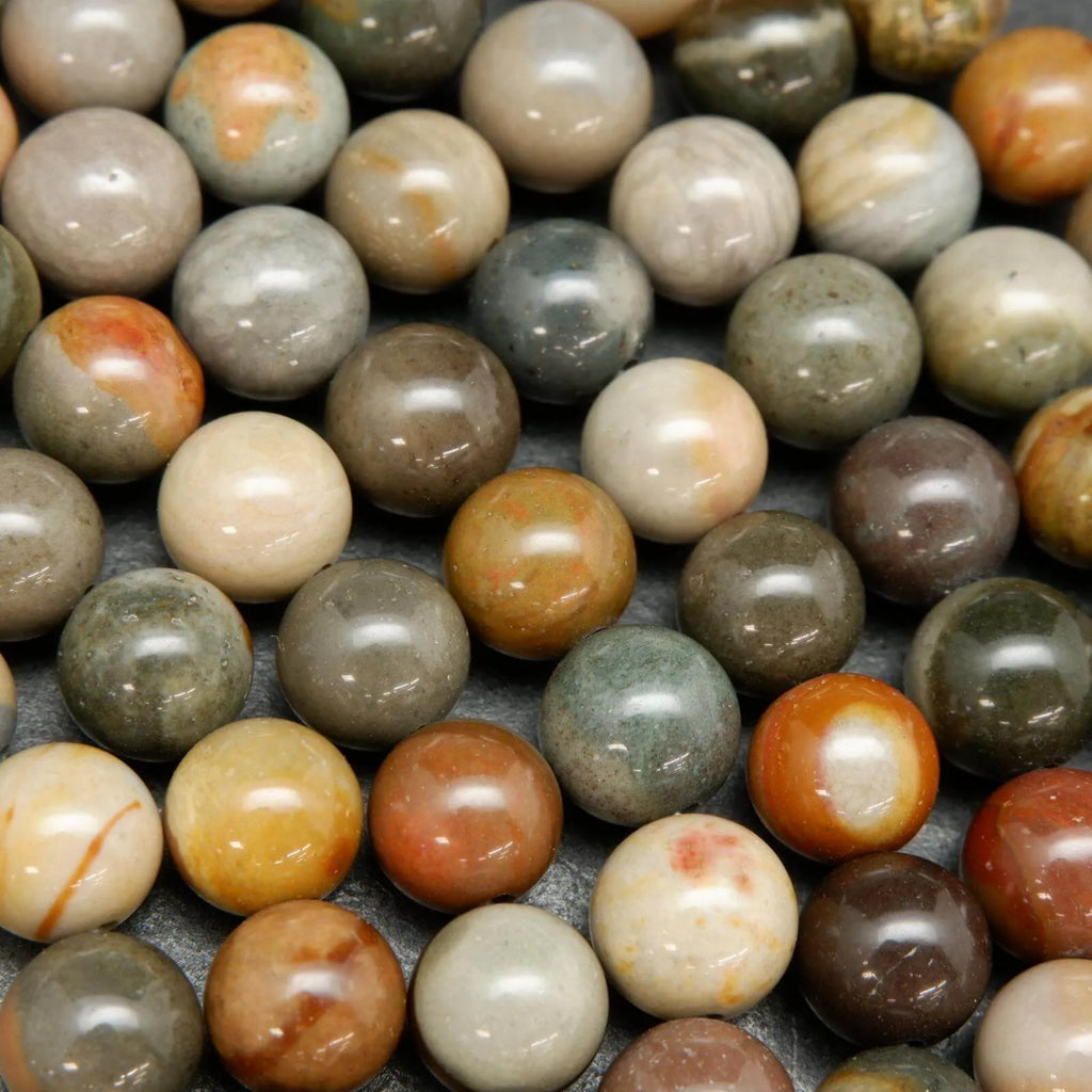 Polychrome jasper beads.