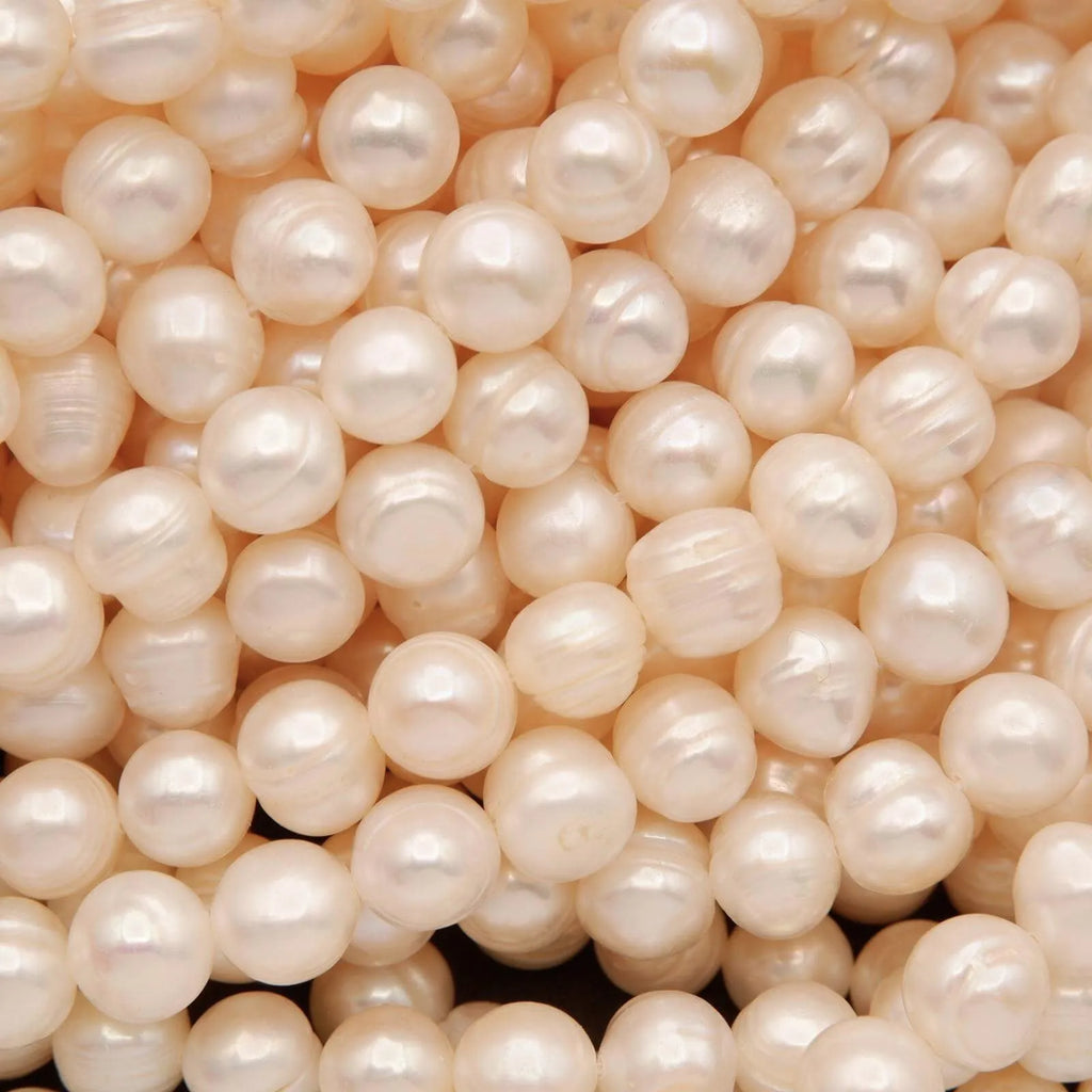 Freshwater Pearl · Potato · White · 8mm to 9mm, Tejas Beads, Beads