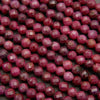 Ruby · Microfaceted · Round · 2.5mm, 3mm, 3.5mm, Tejas Beads, Beads