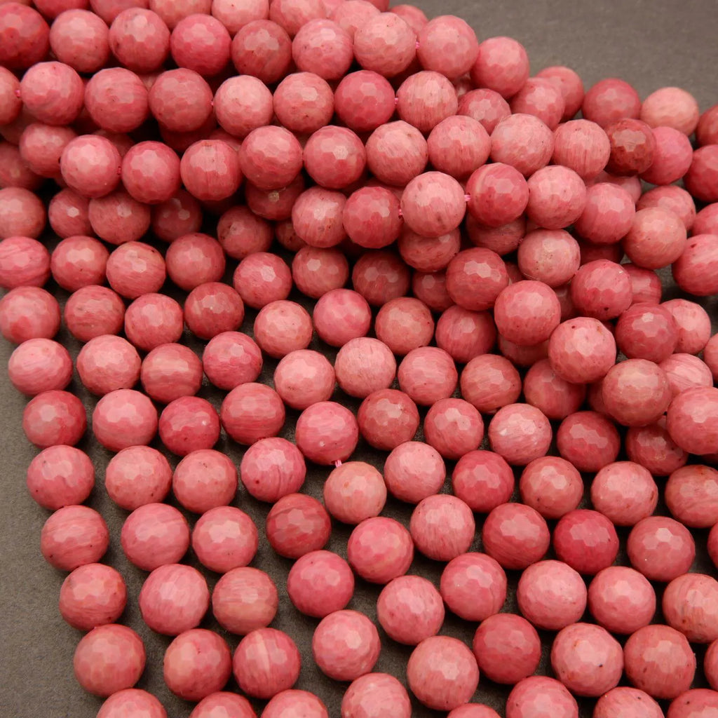 Pink Rhodonite A · Faceted · Round · 10mm **CLEARANCE**, Tejas Beads, Beads