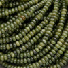 Olivine Jade · Smooth · Rondelle · 2x4mm, Tejas Beads, Beads