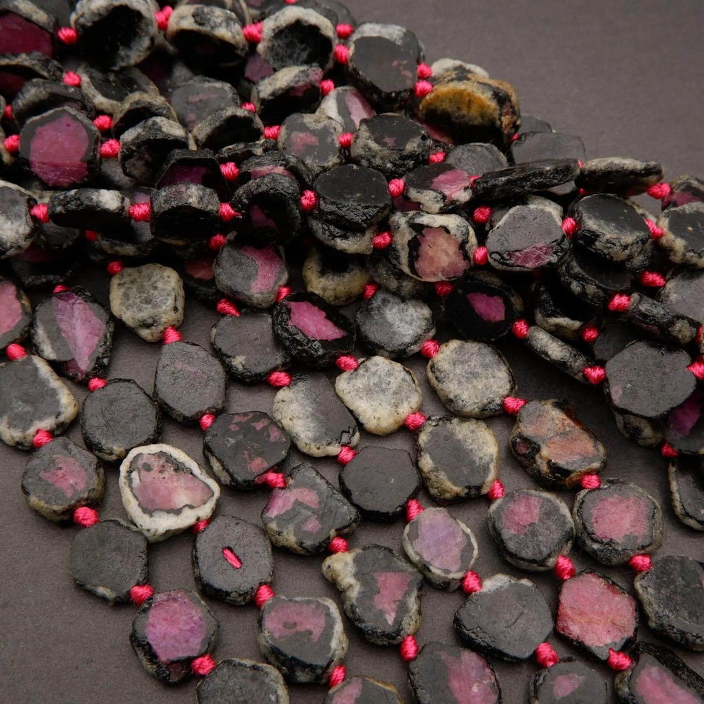 Ruby · Rough Raw · Slab Slices · 13mm, 16mm, 18mm, 22mm, Tejas Beads, Beads