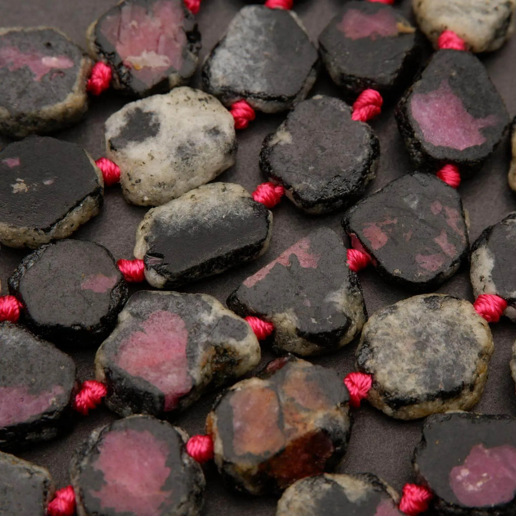 Ruby · Rough Raw · Slab Slices · 13mm, 16mm, 18mm, 22mm, Tejas Beads, Beads