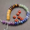 Seven Chakra Stone · Smooth · Rondelle · 6mm, 8mm · Large Hole · 1/2 Strand, Tejas Beads, Beads