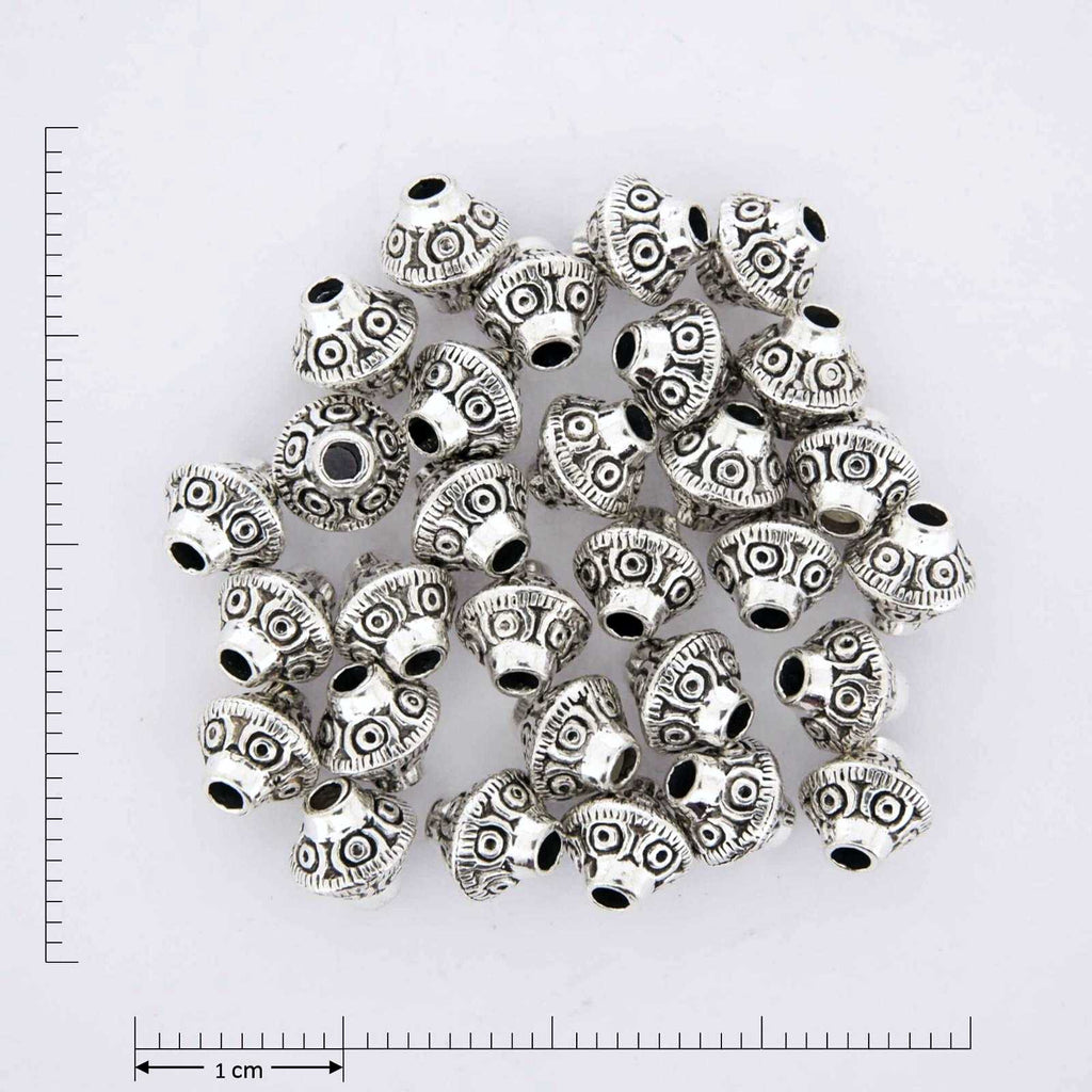 Silver Bicone Beads.