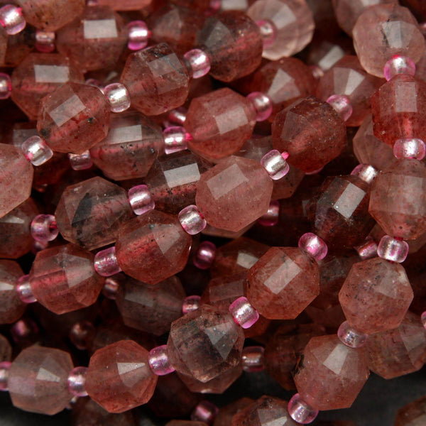 Strawberry Quartz 20-34mm Smooth Pear AA Grade Gemstone Beads Layout -  157338