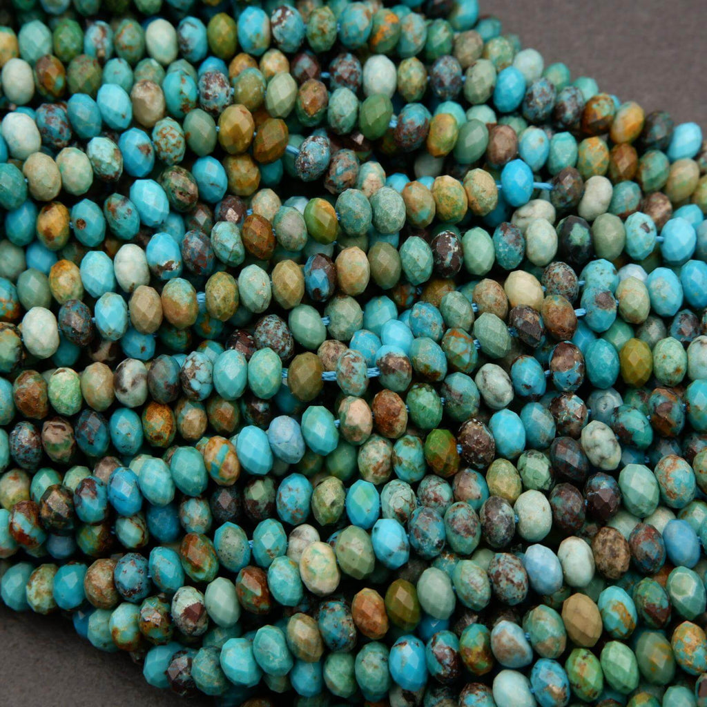 Turquoise · Faceted · Rondelle · 5mm, 5.8mm, Tejas Beads, Beads