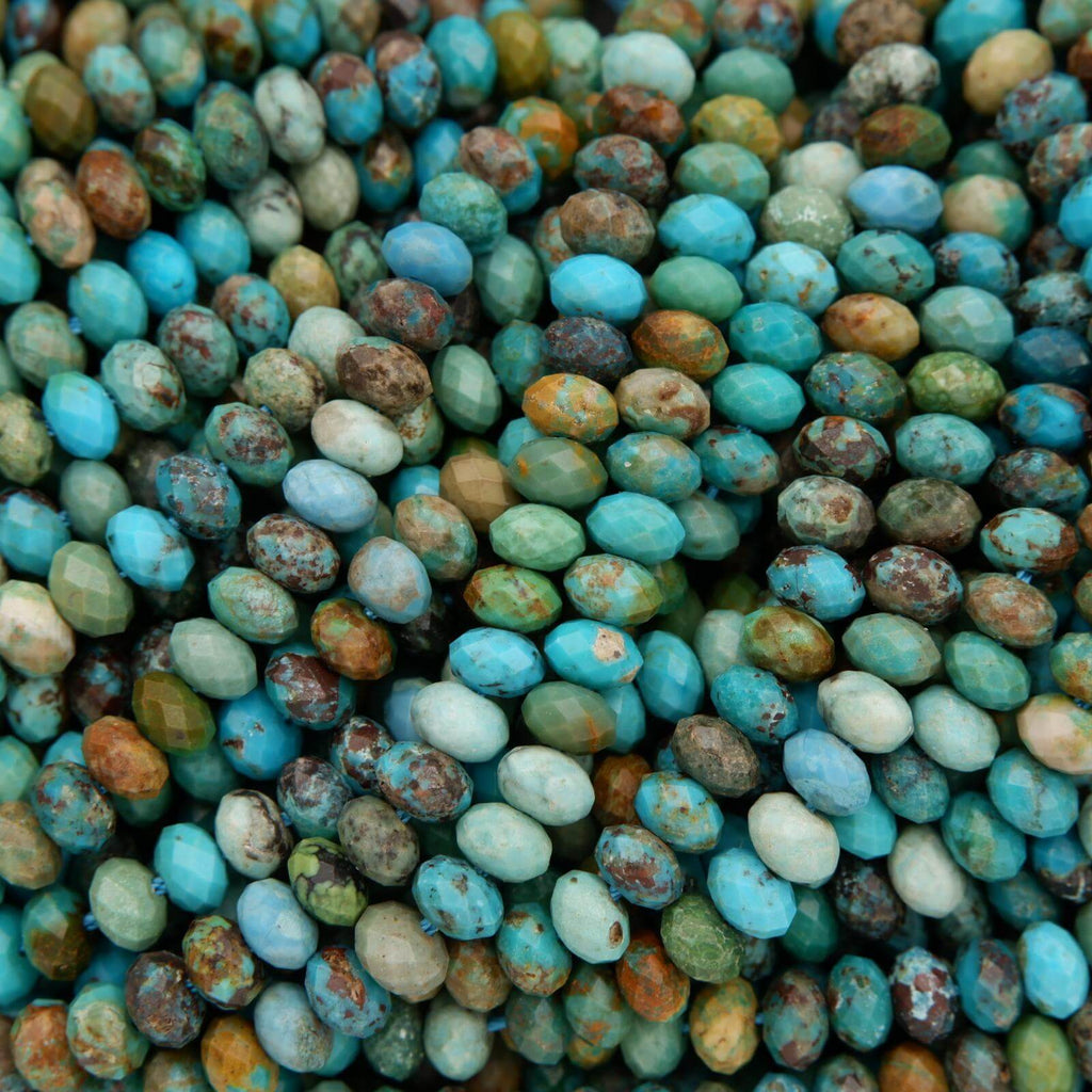 Turquoise · Faceted · Rondelle · 5mm, 5.8mm, Tejas Beads, Beads